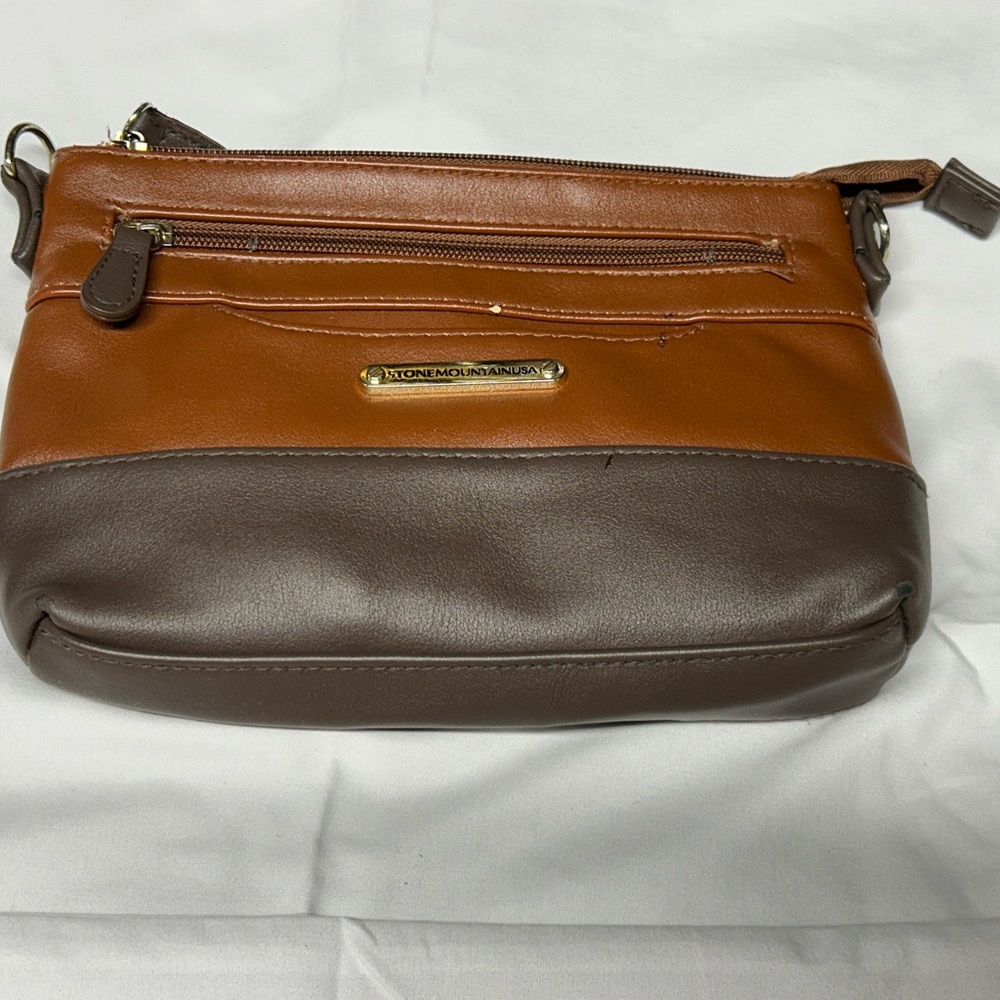 Stone Mountain Leather Brown and Tan Women's Crossbody